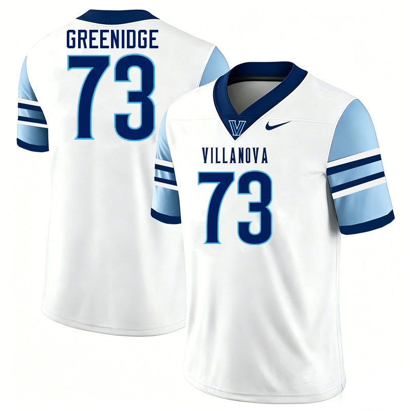 Villanova Wildcats #73 Ethan Greenidge College Football Jerseys,Uniforms-White